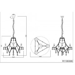 Кришталева люстра Trio Baroque R11083006