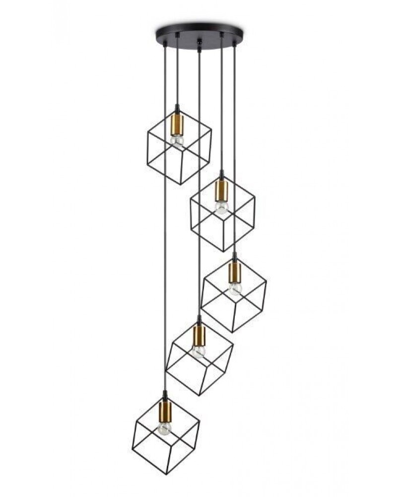 Люстра-підвіс Ideal lux 237664 Ice SP5 Nero