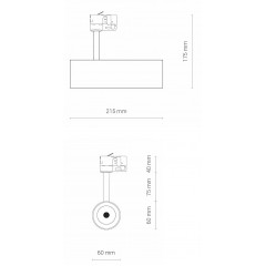 Світильник для трекової системи Nowodvorski 8763 CTLS MILO LED BLACK 15W 4000K CN