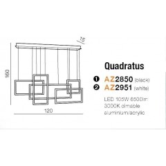 Люстра сучасна Azzardo AZ2850 Quadratus (DXD-142765)