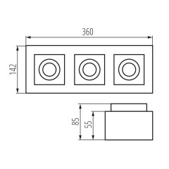 Точковий накладний світильник Kanlux 26834 STOBI DLP 350-B