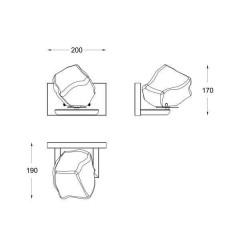 Бра декоративне Zuma Line Rock Wall W0488-01A-B5AC