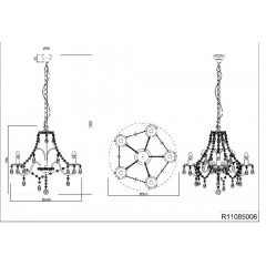 Кришталева люстра Trio Baroque R11085006