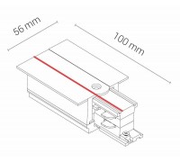 Елемент трекової системи Nowodvorski 8691 CTLS RECESSED POWER END CAP RIGHT ( PE-R ) WHITE CN