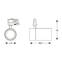 Світильник для трекової системи Ideal lux 222646 Quick 28W CRI80 30° 4000K Black