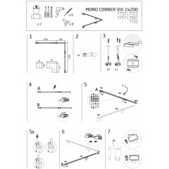 Спот-система Nowodvorski 7757 MONO CORNER VIII 2X200 SOLID BRASS PL