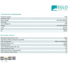 Стельовий світильник Eglo 96934 Reducta