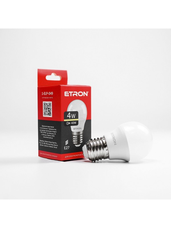 Лампа світлодіодна ETRON Light 1-ELP-049 G45 4W 3000K E27