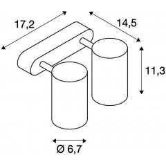 Спот з двома лампами SLV 152023