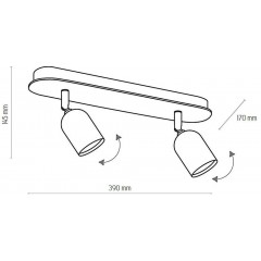 Спот з двома лампами TK LIGHTING 3291