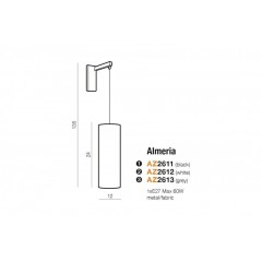 Бра декоративне Azzardo AZ2612 Almeria