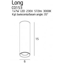 Точковий накладний світильник Maxlight C0153 LONG