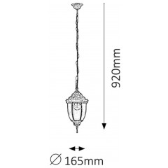 Вуличний підвісний світильник Rabalux 8454 Nizza