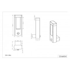 Настінний вуличний світильник Trio Rhine R62041187