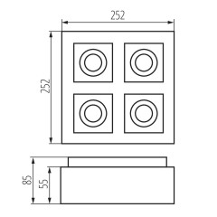 Точковий накладний світильник Kanlux 26836 STOBI DLP 450-B