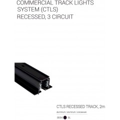 Шинопровід для трекової системи Nowodvorski 8694 CTLS RECESSED TRACK 2M BLACK CN