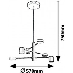 Люстра сучасна Rabalux 6355 SOLOMON