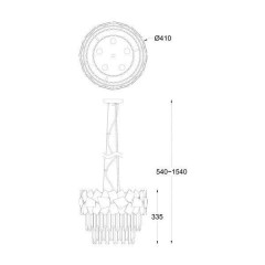 Кришталева люстра Zuma Line Quasar Pendant P0506-05A-F4E3