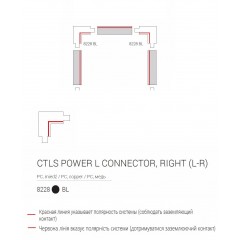 Елемент трекової системи Nowodvorski 8228 CTLS POWER L CONNECTOR RIGHT BLACK (L-R) CN