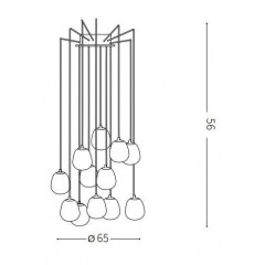 Люстра сучасна Ideal lux 236957 Rhapsody SP12 Nero