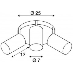 Спот з трьома лампами SLV 147414
