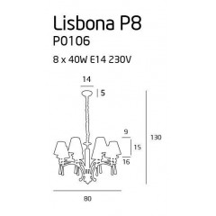 Люстра Maxlight P0106 Lisbona