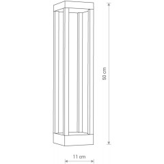 Світильник вуличний Nowodvorski 8145 STRUCTURE LED I stojąca CN