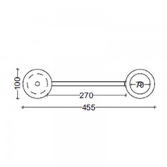 Декоративна підсвітка Svoji SV0032-1 BK+GD 3000K