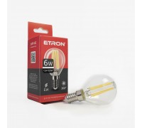 Лампа світлодіодна ETRON Filament 1-EFP-152 G45 6W 4200K E14