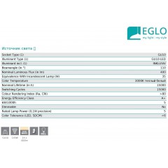 Бра спрямованого світла Eglo 93171 Piana 1