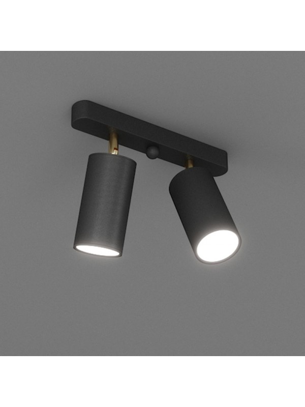 Спот з двома лампами Svoji SV0012-2 BK+GD