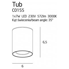 Точковий накладний світильник Maxlight C0155 TUB