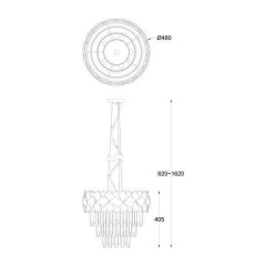 Кришталева люстра Zuma Line Quasar Pendant P0506-06A-F4AC