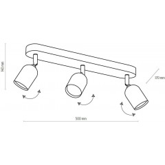 Спот з трьома лампами TK LIGHTING 3305