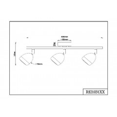 Спот з трьома лампами Trio Nantes R82103107