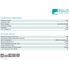 Бра спрямованого світла Eglo 93693 Pierino