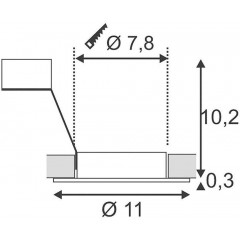 Точковий врізний світильник SLV 113440