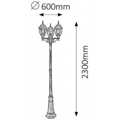 Ліхтарний стовп Rabalux 8460 Toronto