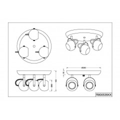 Спот з трьома лампами Trio Bastia R80053932