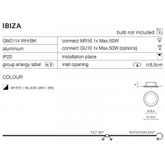 Точковий врізний світильник Azzardo AZ2803 Ibiza