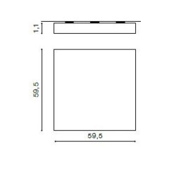 Стельовий світильник Azzardo AZ1272 Panel 60 3000K ALU TOP (PL-6060-40W-3000)