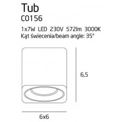 Точковий накладний світильник Maxlight C0156 TUB