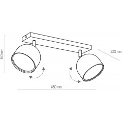 Спот з двома лампами TK LIGHTING 3420