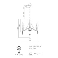 Люстра Freya FR2007PL-07BZ