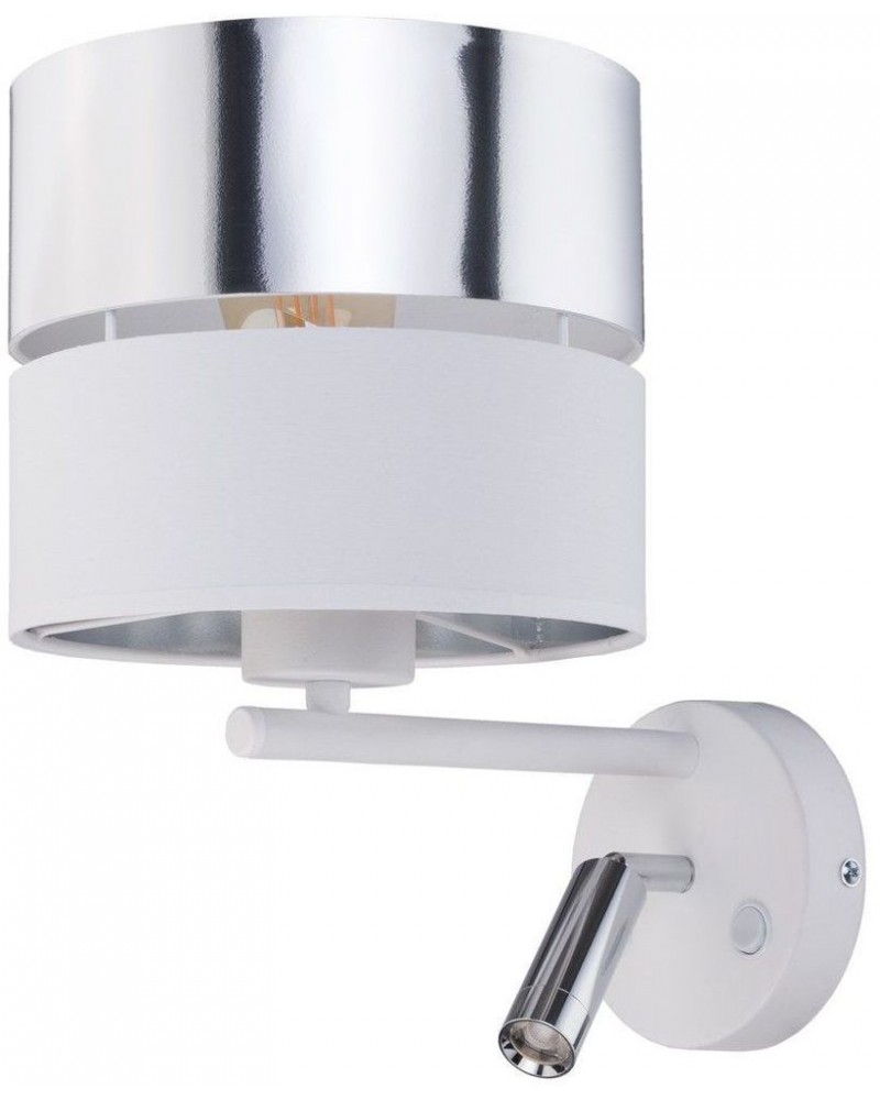 Бра з лампою для читання TK lighting 4176 Hilton Silver