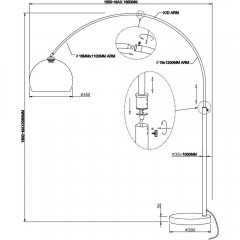 Торшер декоративний Zuma Line Vision Floor TS-010121W