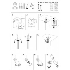 Люстра сучасна Nowodvorski 7693 MONO SURFACE LONG S SOLID BRASS PL