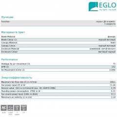 Люстра-вентилятор Eglo 35028 Hoi An