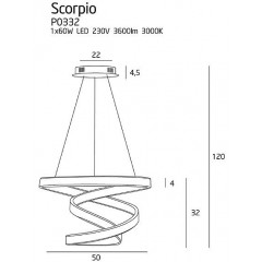 Люстра сучасна Maxlight P0332 SCORPIO