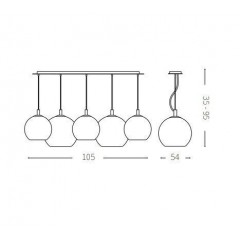 Люстра-підвіс Ideal lux 250373 Nemo Plus SP5 Cromo